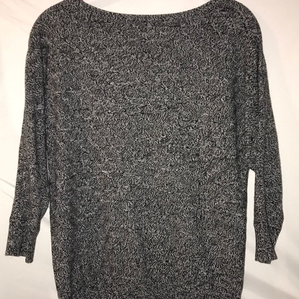 New York & Company Women's Gray Cable Knit Boat Neck Sweater Size XS